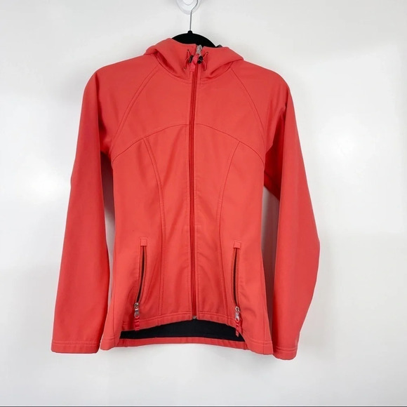 Lucy Activewear Zip Up Hooded Fleece Lined Jacket Coral/Orange Size XS - Picture 1 of 9